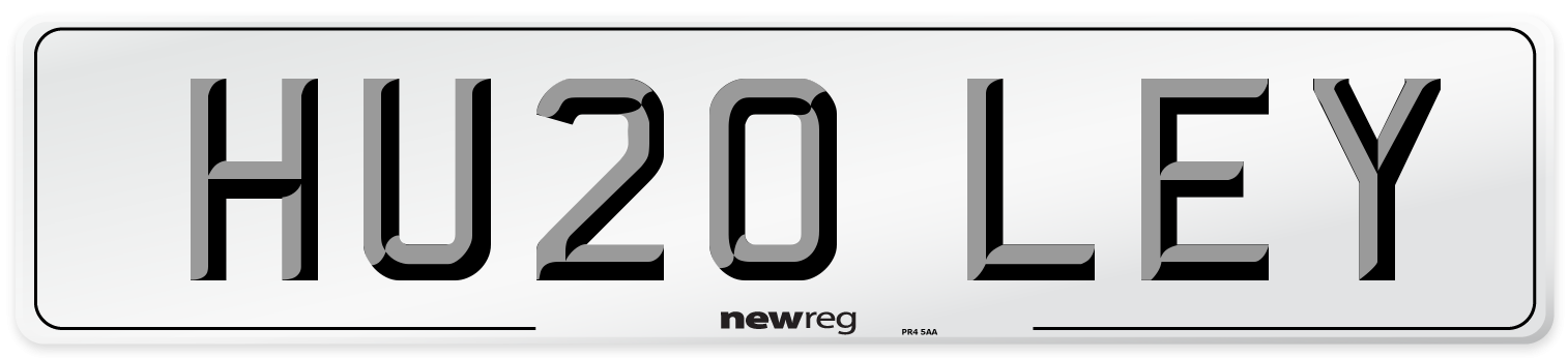 HU20 LEY Number Plate from New Reg